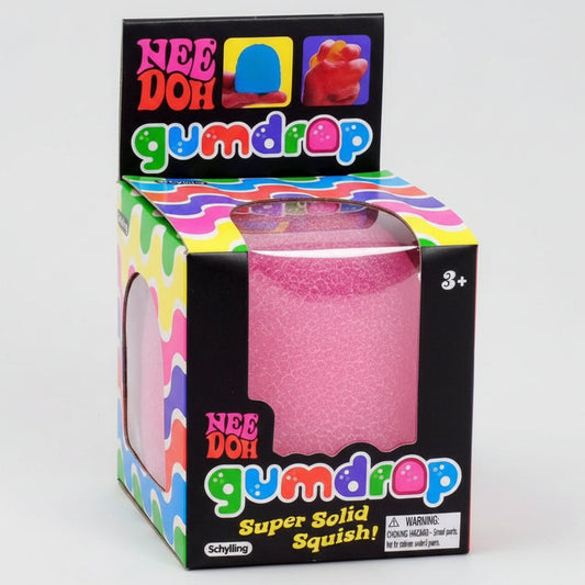 Schylling Nee-Doh Gum Drop Super Solid Squish: Pink Drop